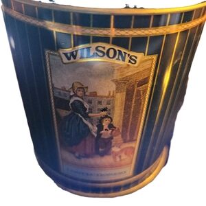 Wilson's Confectionary Tin,  Black and Gold,  Decorative